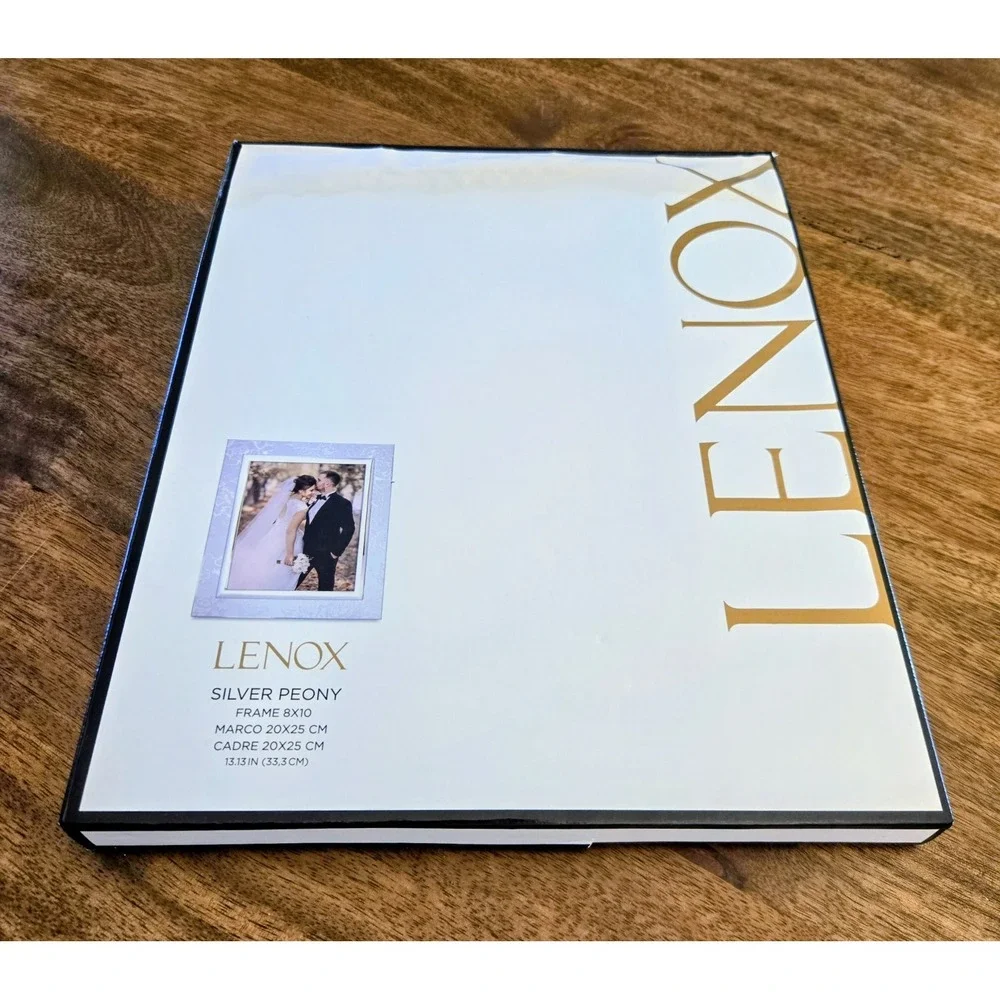 Lenox Silver Peony 8×10 Glass Frame - Made In Italy - Item #886925